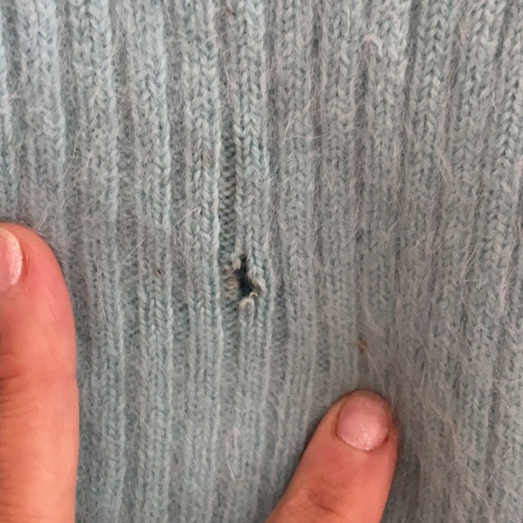 Light blue angora turtleneck - Picture 2 of 2